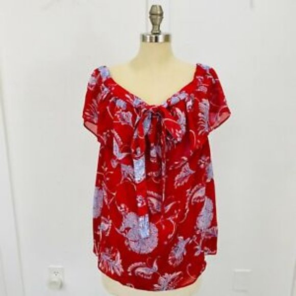 NWOT Tommy Hilfiger red off the shoulder halter top size L - Picture 3 of 3